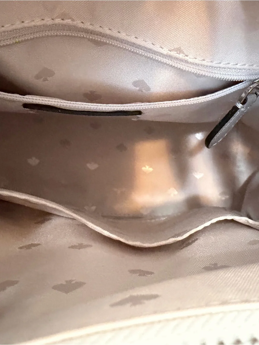 kate spade Two-Tone White, Gray & Black Leather Satchel